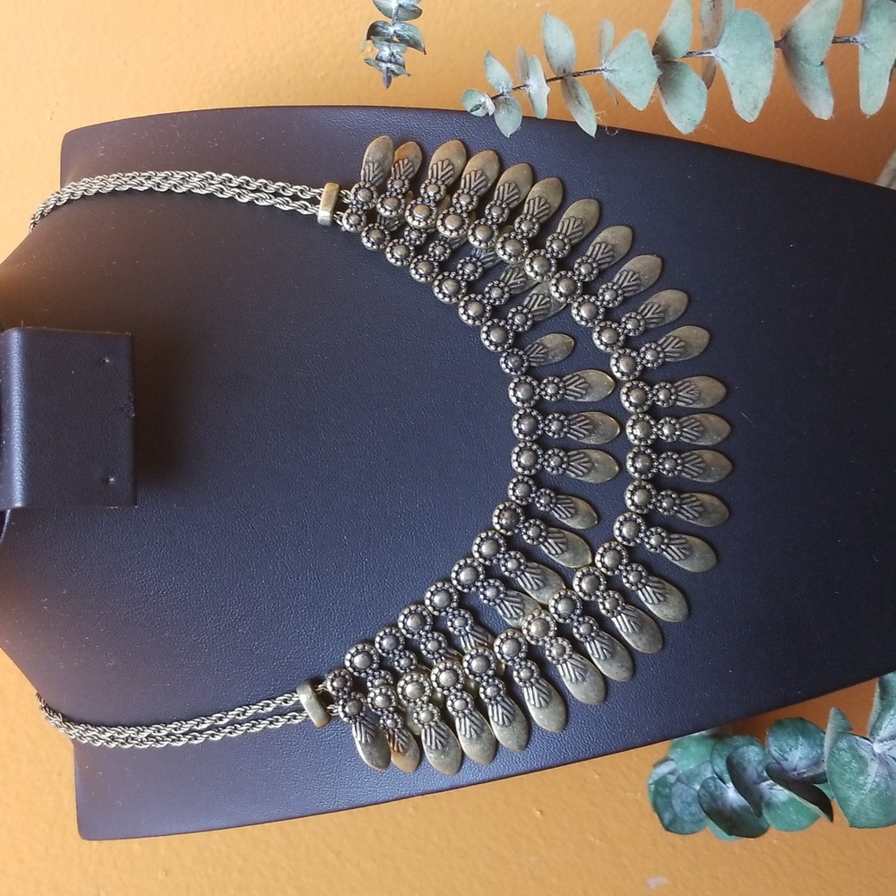 Bohemian rustic statement necklace choker